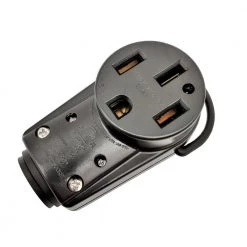 RV 50 Amp 125-Volt/250-Volt Power Replacement NEMA 14-50R Female Assembly Connector With Handle by parkworld