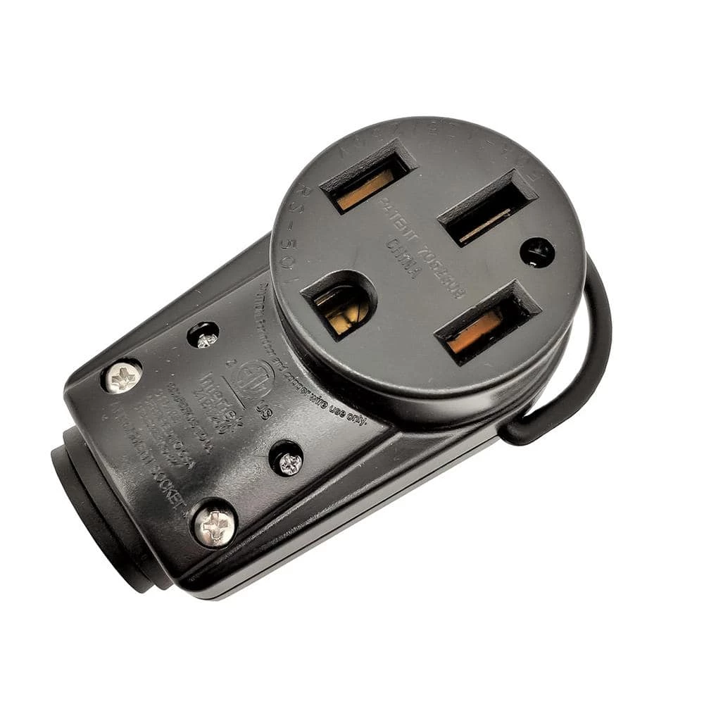 RV 50 Amp 125-Volt/250-Volt Power Replacement NEMA 14-50R Female Assembly Connector With Handle by parkworld 3 RV 50 Amp 125-Volt/250-Volt Power Replacement NEMA 14-50R Female Assembly Connector With Handle by parkworld