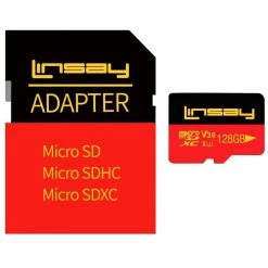 High Speed Micro SD Card 128GB V30 4K ULTRA HD by LINSAY