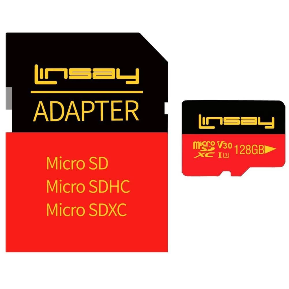High Speed Micro SD Card 128GB V30 4K ULTRA HD by LINSAY 3 High Speed Micro SD Card 128GB V30 4K ULTRA HD by LINSAY