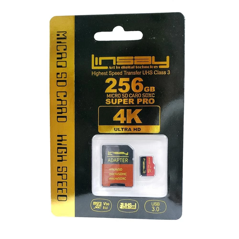 High Speed Micro SD Card 256GB V30 4K ULTRA HD by LINSAY 4 High Speed Micro SD Card 256GB V30 4K ULTRA HD by LINSAY - Image 2