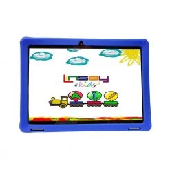 10.1 in. 1280x800 IPS 2GB RAM 32GB Storage Android 12 Tablet with Blue Kids Defender Case by LINSAY