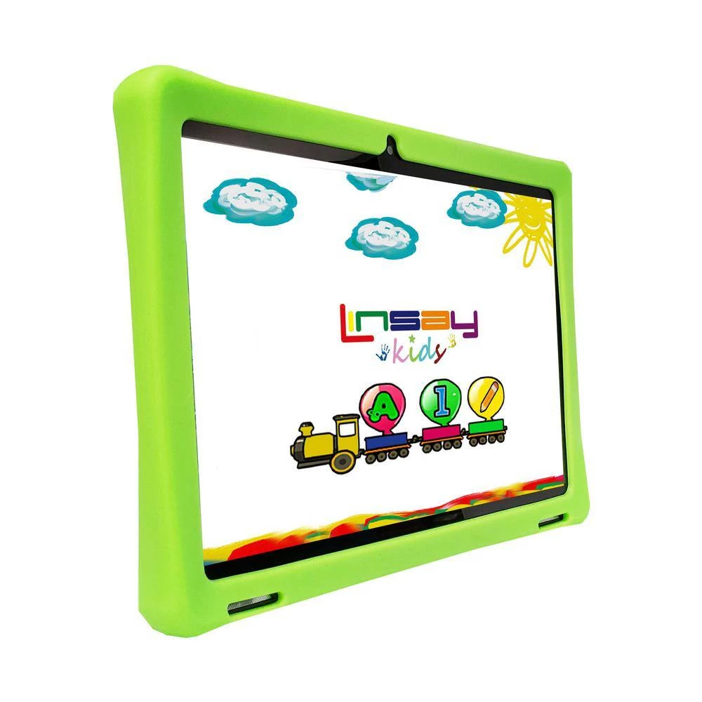 10.1 in. 1280x800 IPS 2GB RAM 32GB Storage Android 12 Tablet with Green Kids Defender Case by LINSAY 4 10.1 in. 1280x800 IPS 2GB RAM 32GB Storage Android 12 Tablet with Green Kids Defender Case by LINSAY - Image 2