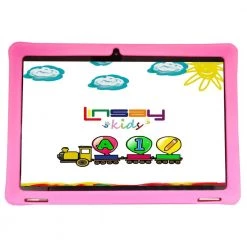 10.1 in. 1280x800 IPS 2GB RAM 32GB Storage Android 12 Tablet with Pink Kids Defender Case by LINSAY