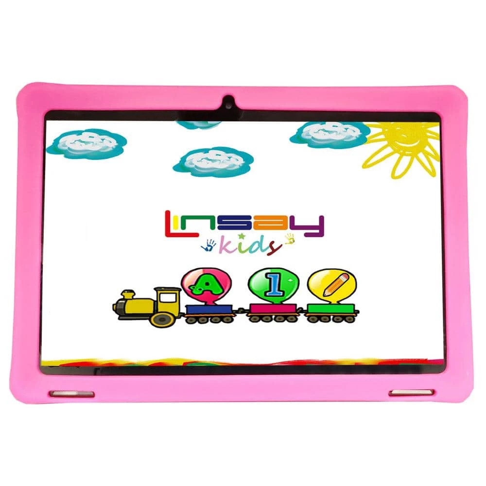 10.1 in. 1280x800 IPS 2GB RAM 32GB Storage Android 12 Tablet with Pink Kids Defender Case by LINSAY 3 10.1 in. 1280x800 IPS 2GB RAM 32GB Storage Android 12 Tablet with Pink Kids Defender Case by LINSAY