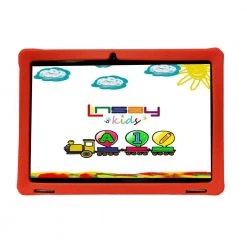 10.1 in. 1280x800 IPS 2GB RAM 32GB Storage Android 12 Tablet with Red Kids Defender Case by LINSAY