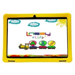 10.1 in. 1280x800 IPS 2GB RAM 32GB Storage Android 12 Tablet with Yellow Kids Defender Case by LINSAY