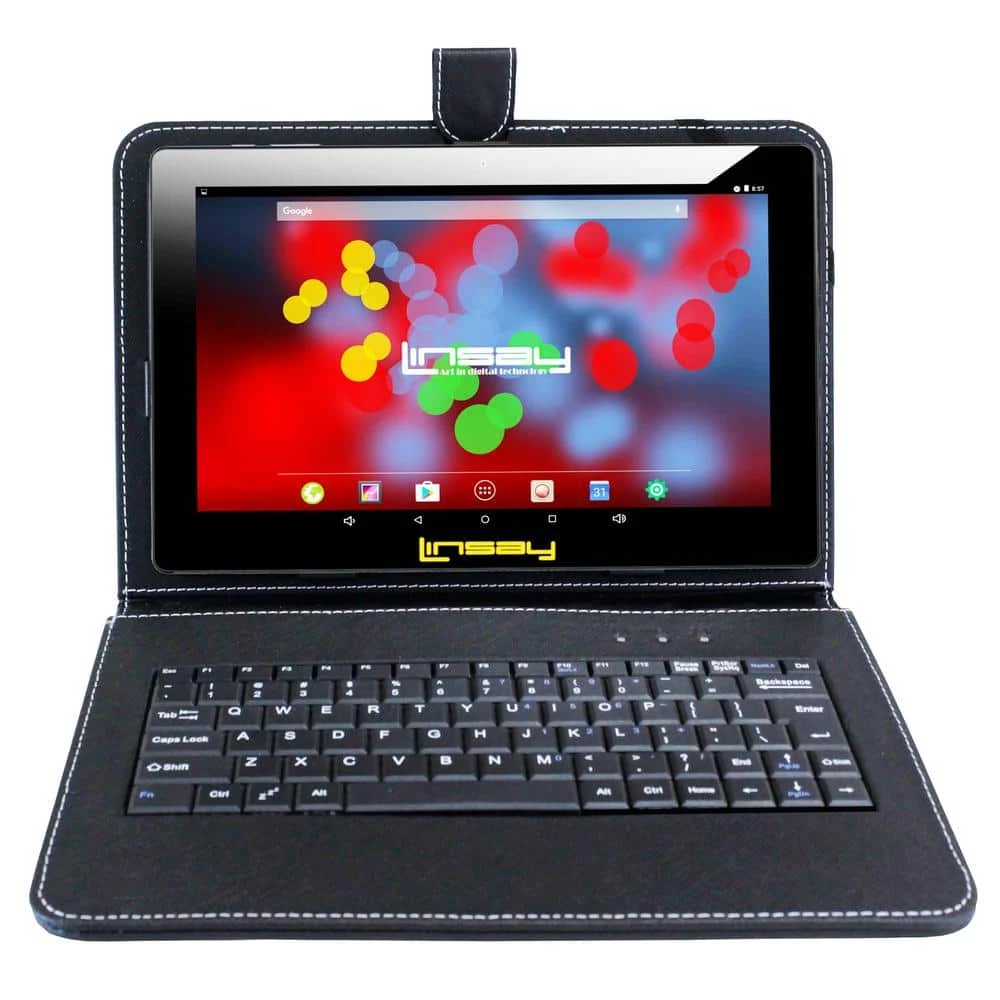 10.1 in. 1280x800 IPS 2GB RAM 32GB Android 12 Tablet with Black Keyboard by LINSAY 3 10.1 in. 1280x800 IPS 2GB RAM 32GB Android 12 Tablet with Black Keyboard by LINSAY