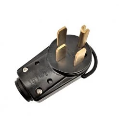 RV 50 Amp 125-Volt/250-Volt Power Replacement NEMA 14-50P Male Assembly Plug with Handle by parkworld