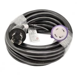 25 ft. 10/4 NEMA L14-30 Generator Extension Cord (NEMA L14-30P to L14-30R with Lighted) UL Listed by parkworld
