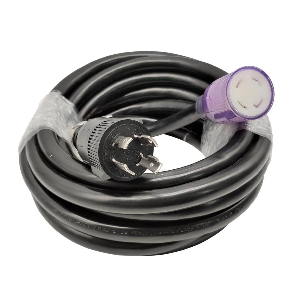 25 ft. 10/4 NEMA L14-30 Generator Extension Cord (NEMA L14-30P to L14-30R with Lighted) UL Listed by parkworld 4 25 ft. 10/4 NEMA L14-30 Generator Extension Cord (NEMA L14-30P to L14-30R with Lighted) UL Listed by parkworld - Image 2