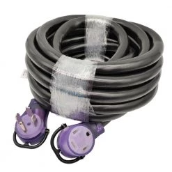 30 ft. STW 6/3 Plus 8/1 UL Listed Heavy-Duty RV/Generator NEMA 14-60 ExtensionCord 14-60P Male Plug to 14-60R Receptacle by parkworld