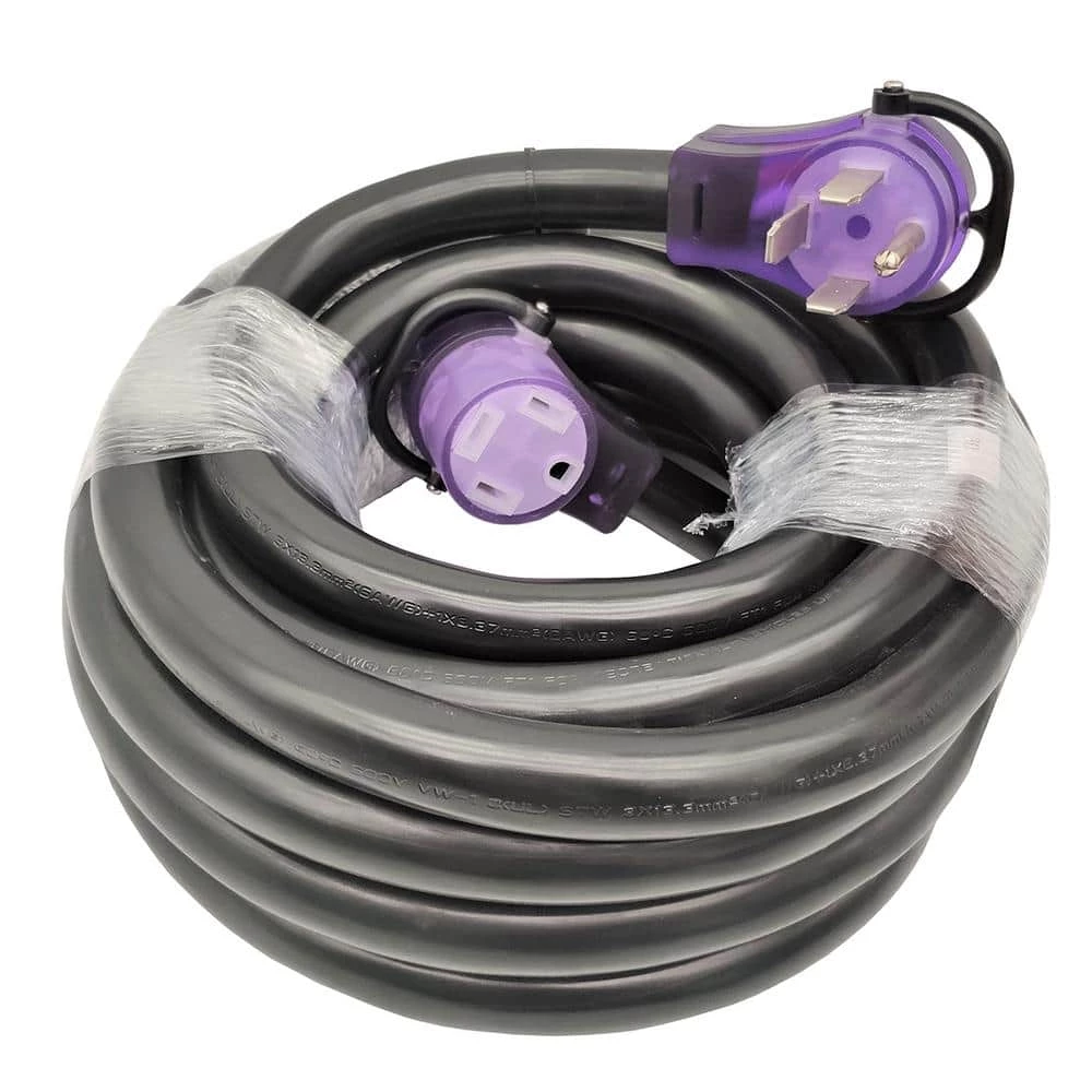 30 ft. STW 6/3 Plus 8/1 UL Listed Heavy-Duty RV/Generator NEMA 14-60 ExtensionCord 14-60P Male Plug to 14-60R Receptacle by parkworld 4 30 ft. STW 6/3 Plus 8/1 UL Listed Heavy-Duty RV/Generator NEMA 14-60 ExtensionCord 14-60P Male Plug to 14-60R Receptacle by parkworld - Image 2