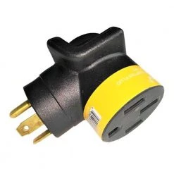 RV 30 Amp 3-Prong NEMA TT-30P Plug to RV 50 Amp 4-Prong 14-50R Outlet Splitter Adapter(Right Angle) ONLY for RVs by parkworld 8 RV 30 Amp 3-Prong NEMA TT-30P Plug to RV 50 Amp 4-Prong 14-50R Outlet Splitter Adapter(Right Angle) ONLY for RVs by parkworld -Cheap parkworld Store black parkworld plug adapters 691661 4f 1000