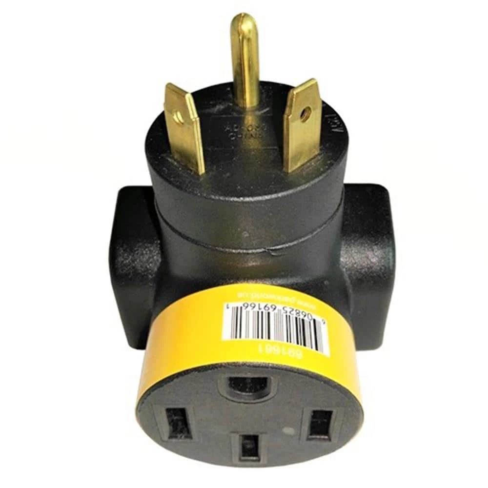 RV 30 Amp 3-Prong NEMA TT-30P Plug to RV 50 Amp 4-Prong 14-50R Outlet Splitter Adapter(Right Angle) ONLY for RVs by parkworld 4 RV 30 Amp 3-Prong NEMA TT-30P Plug to RV 50 Amp 4-Prong 14-50R Outlet Splitter Adapter(Right Angle) ONLY for RVs by parkworld - Image 2
