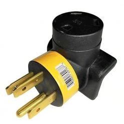 RV 50 Amp 4-Prong 14-50P Plug to RV 30 Amp 3-Prong TT-30R Outlet Splitter Right Angle Adapter(NEMA 14-50P to TT-30R) by parkworld