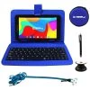 7 in. 2GB RAM 32GB Storage Android 12 Tablet with Blue Leather Keyboard, Earphones, Holder and Pen by LINSAY