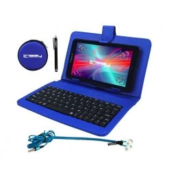 7 in. 2GB RAM 32GB Android 12 Quad Core Tablet with Blue Keyboard, Earphones and Stylus Pen by LINSAY -Cheap parkworld Store blue linsay tablets accessories f7xhdbkb 4f 1000