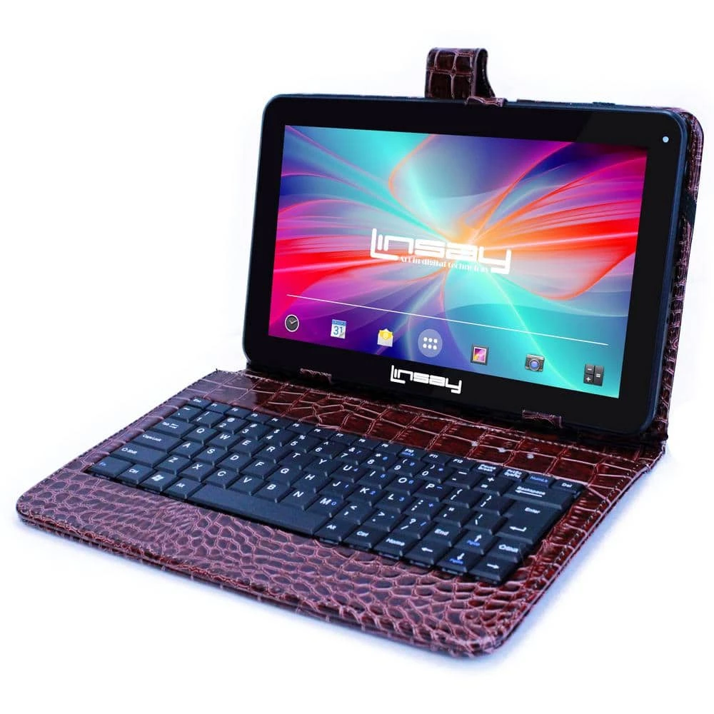 10.1 in. 2GB RAM 32GB Android 12 Quad Core Tablet with Brown Crocodile Keyboard by LINSAY 5 10.1 in. 2GB RAM 32GB Android 12 Quad Core Tablet with Brown Crocodile Keyboard by LINSAY - Image 3