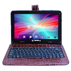 10.1 in. 2GB RAM 32GB Android 12 Quad Core Tablet with Brown Crocodile Keyboard by LINSAY