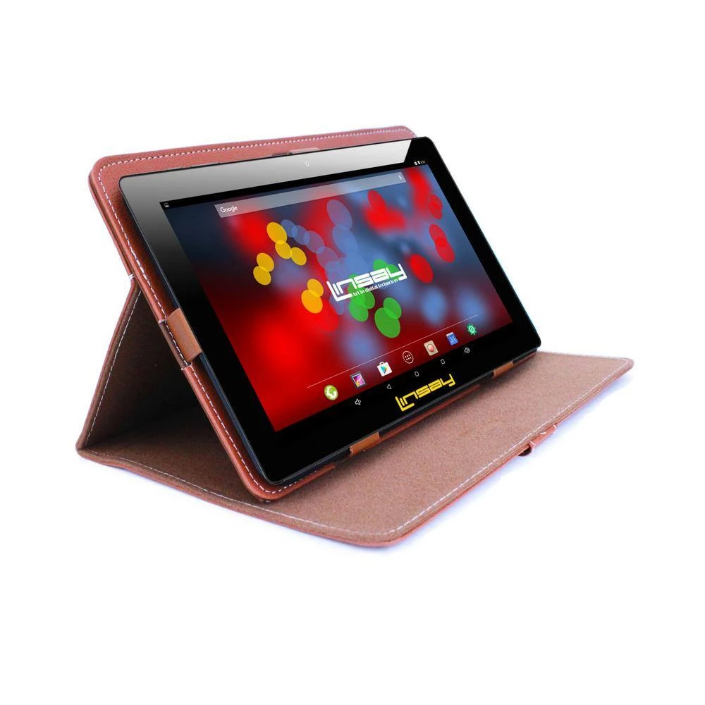 10.1 in. 1280x800 IPS 2GB RAM 32GB Android 12 Tablet with Brown Case by LINSAY 4 10.1 in. 1280x800 IPS 2GB RAM 32GB Android 12 Tablet with Brown Case by LINSAY - Image 2
