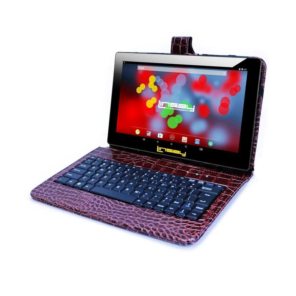 10.1 in. 1280x800 IPS 2GB RAM 32GB Android 12 Tablet with Brown Crocodile Keyboard by LINSAY 5 10.1 in. 1280x800 IPS 2GB RAM 32GB Android 12 Tablet with Brown Crocodile Keyboard by LINSAY - Image 3