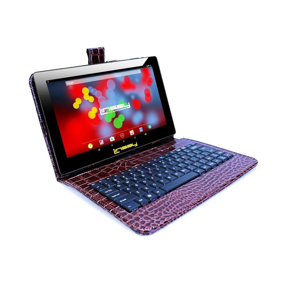 10.1 in. 1280x800 IPS 2GB RAM 32GB Android 12 Tablet with Brown Crocodile Keyboard by LINSAY 4 10.1 in. 1280x800 IPS 2GB RAM 32GB Android 12 Tablet with Brown Crocodile Keyboard by LINSAY - Image 2