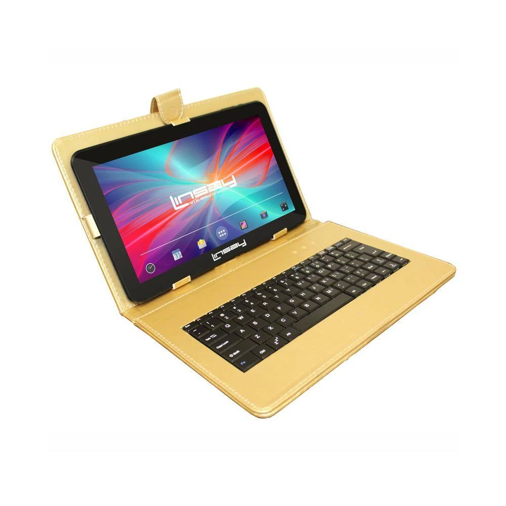 10.1 in. 2GB RAM 32GB Android 12 Quad Core Tablet with Golden Keyboard by LINSAY 4 10.1 in. 2GB RAM 32GB Android 12 Quad Core Tablet with Golden Keyboard by LINSAY - Image 2