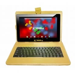 10.1 in. 1280x800 IPS 2GB RAM 32GB Android 12 Tablet with Golden Keyboard by LINSAY