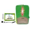 10.1 in. 1280x800 IPS 2GB RAM 32GB Android 12 Tablet with Green Kids Case, LED Backpack, Earphones, Holder and Pen by LINSAY