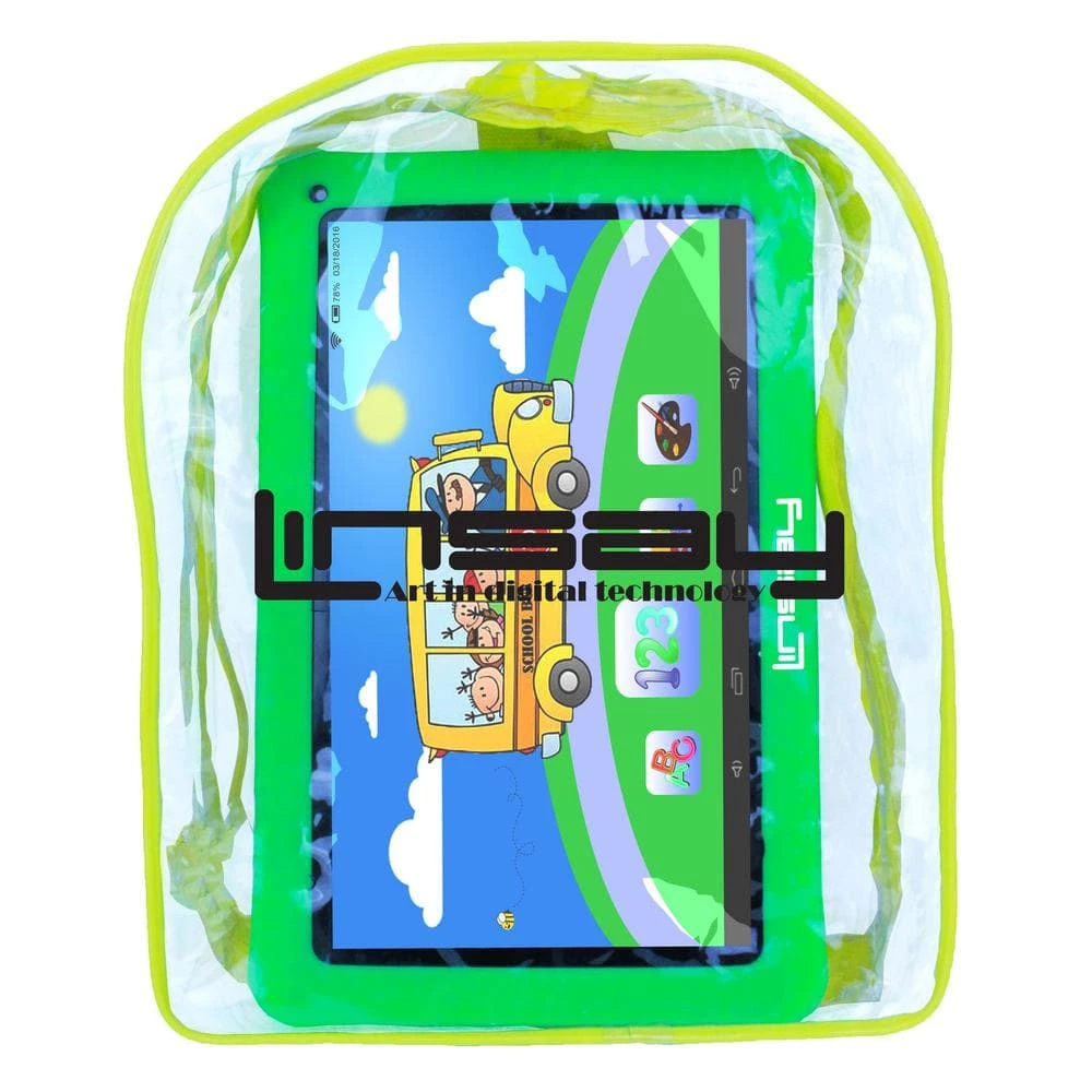 10.1 in. 2GB RAM 32GB Android 12 Quad Core Tablet with Green Kids Defender Case and Backpack by LINSAY 3 10.1 in. 2GB RAM 32GB Android 12 Quad Core Tablet with Green Kids Defender Case and Backpack by LINSAY