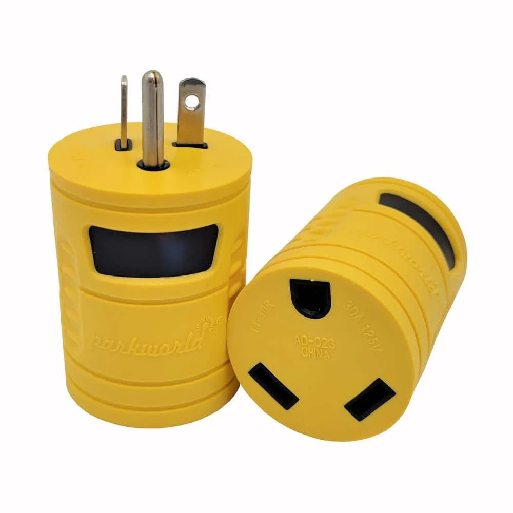 Generator 20 Amp 3-Prong NEMA 5-20P Plut to RV 30 Amp 3-Prong TT-30R Outlet Splitter Adapter(5-20P to TT-30R) by parkworld 3 Generator 20 Amp 3-Prong NEMA 5-20P Plut to RV 30 Amp 3-Prong TT-30R Outlet Splitter Adapter(5-20P to TT-30R) by parkworld
