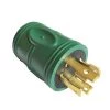 Generator 30 Amp 4-Prong Locking NEMA L14-30P Plug to 20 Amp 3-Prong L5-20R Outlet Splitter Adapter(L14-30P to L5-20R) by parkworld -Cheap parkworld Store green parkworld plug adapters 885026 64 1000