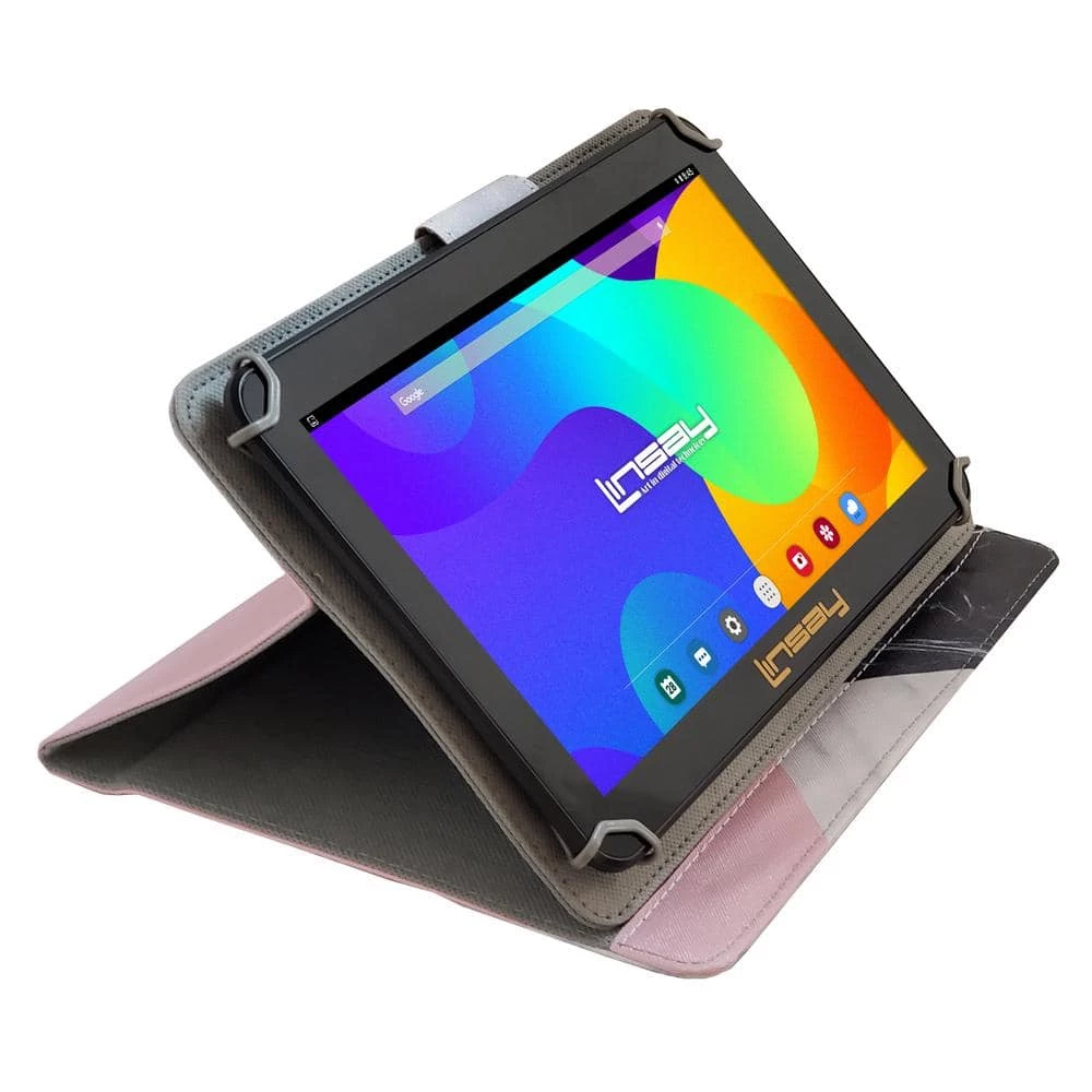 10.1 in. 2GB RAM 32GB Android 12 Quad Core Tablet with Black White Pink Shape Marble Case by LINSAY 4 10.1 in. 2GB RAM 32GB Android 12 Quad Core Tablet with Black White Pink Shape Marble Case by LINSAY - Image 2