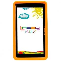 7 in. 2GB RAM 16GB Android 10 Quad Core Tablet with Orange Kids Defender Case by LINSAY