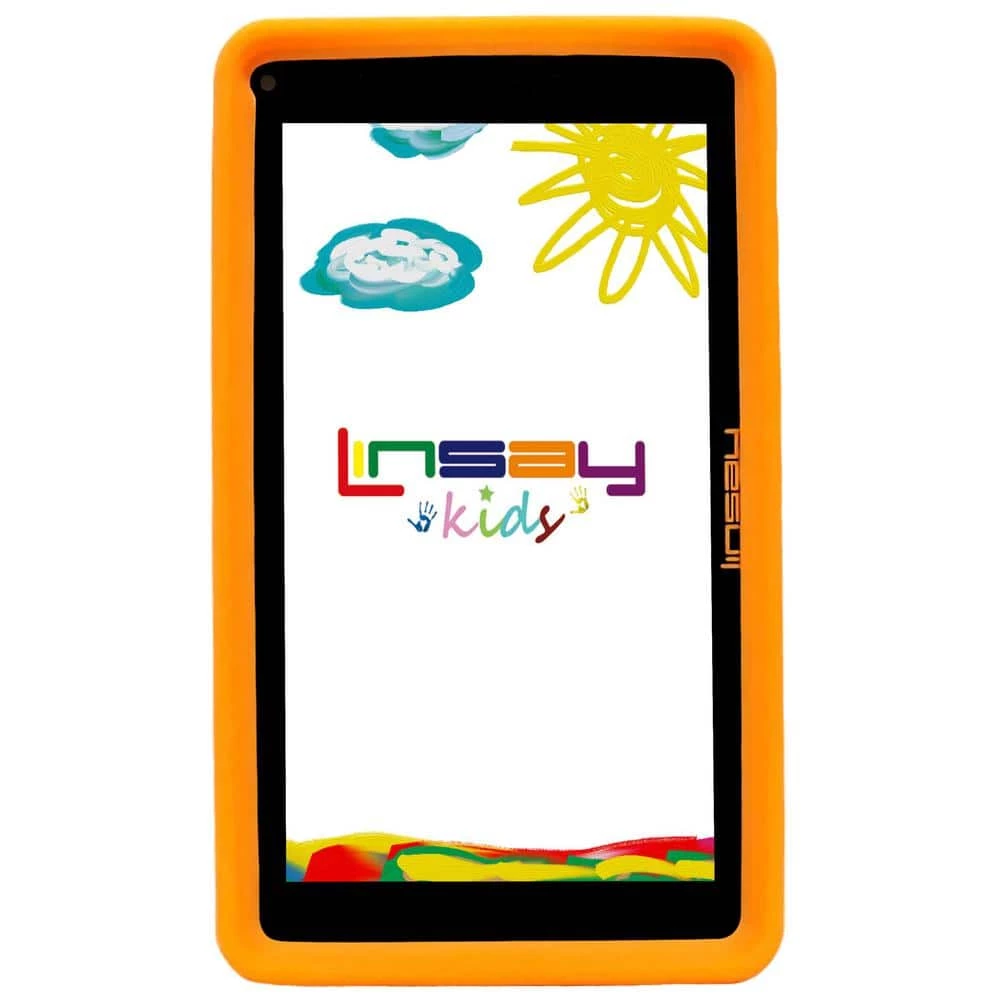 7 in. 2GB RAM 16GB Android 10 Quad Core Tablet with Orange Kids Defender Case by LINSAY 3 7 in. 2GB RAM 16GB Android 10 Quad Core Tablet with Orange Kids Defender Case by LINSAY