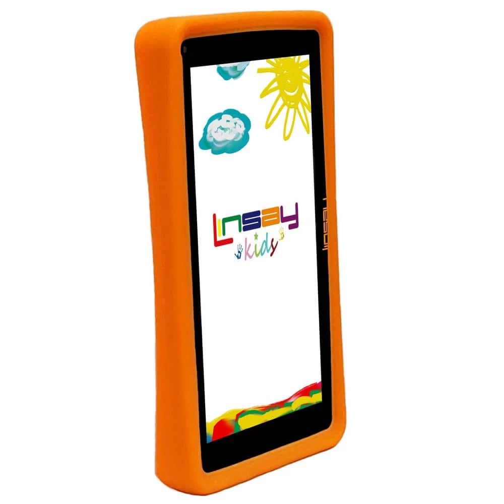 7 in. 2GB RAM 16GB Android 10 Quad Core Tablet with Orange Kids Defender Case by LINSAY 4 7 in. 2GB RAM 16GB Android 10 Quad Core Tablet with Orange Kids Defender Case by LINSAY - Image 2