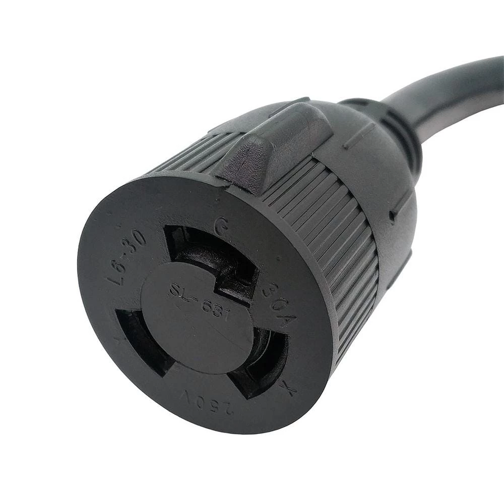 1.5 ft. 10/3 3-Wire 50 Amp Range/Oven 3-Prong NEMA 10-50P Plug to 30 Amp Locking L6-30R Adapter Cord(10-50P to L6-30R) by parkworld 6 1.5 ft. 10/3 3-Wire 50 Amp Range/Oven 3-Prong NEMA 10-50P Plug to 30 Amp Locking L6-30R Adapter Cord(10-50P to L6-30R) by parkworld - Image 4