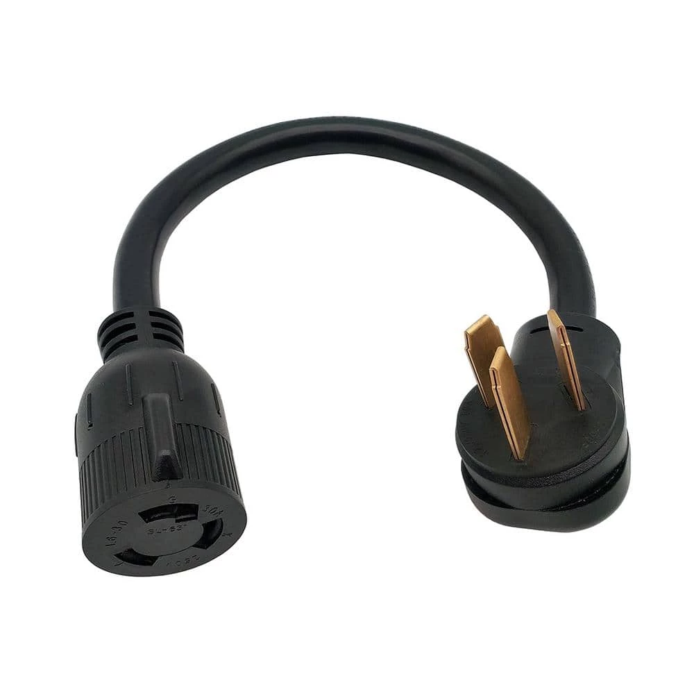 1.5 ft. 10/3 3-Wire 50 Amp Range/Oven 3-Prong NEMA 10-50P Plug to 30 Amp Locking L6-30R Adapter Cord(10-50P to L6-30R) by parkworld 3 1.5 ft. 10/3 3-Wire 50 Amp Range/Oven 3-Prong NEMA 10-50P Plug to 30 Amp Locking L6-30R Adapter Cord(10-50P to L6-30R) by parkworld