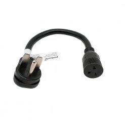 1.5 ft. 10/3 3-Wire 30 Amp 250-Volt HVAC 3-Prong Plug NEMA 6-30P to 20 Amp 6-20R/6-15R T-Blade Female Adapter Cord by parkworld