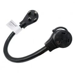 1.5 ft. 10/3 3-Wire 30 Amp 125-Volt NEMA 14-30P to TT-30R Adapter Cord by parkworld