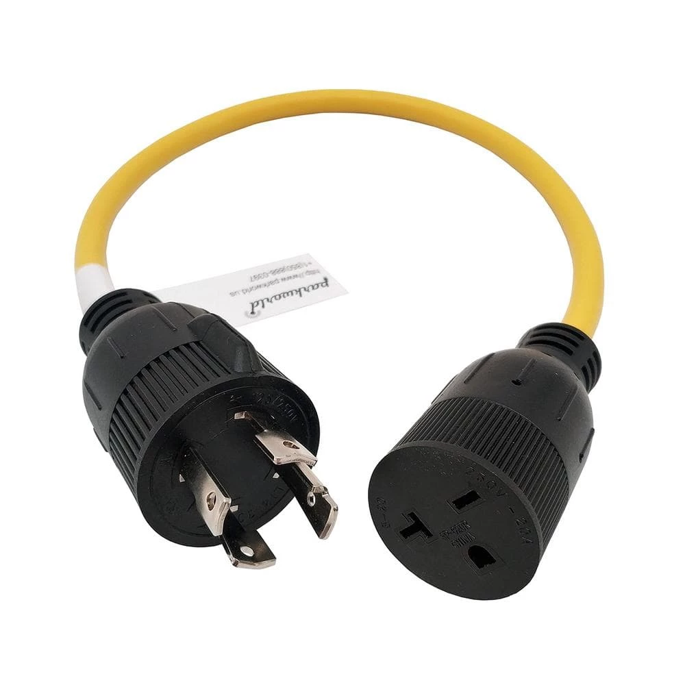 2 ft. 12/3 3-Wire 20 Amp 250-Volt NEMA L14-30P to 6-20R(T-Blade 6-15R) Adapter Cord by parkworld 3 2 ft. 12/3 3-Wire 20 Amp 250-Volt NEMA L14-30P to 6-20R(T-Blade 6-15R) Adapter Cord by parkworld