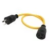 3 ft. 12/3 3-Wire 20 Amp 3-Prong Locking Plug NEMA L6-20P to 15 Amp 125-Volt 5-20R(T-Blade 5-15R) Adapter Cord by parkworld -Cheap parkworld Store parkworld appliance extension cords 60585 64 1000