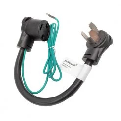 1.5 ft. 10/3 3-Wire 50 Amp 3-Prong Old Range/Dryer Plug NEMA 10-50P to 30 Amp 4-Prong New Dryer 14-30R Adapter Cord by parkworld