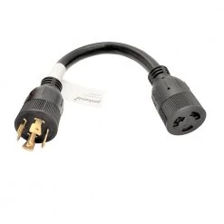 1 ft. 10/3 3-Wire 20 Amp 208-Volt 5-Prong NEMA L21-20P to 3-Prong Locking L6-20R Adapter Cord(L21-20P to L6-20R) by parkworld