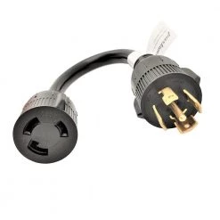 1 ft. 10/3 3-Wire 30 Amp 208-Volt 5-Prong Locking NEMA L21-30P Plug to 30 Amp 3-Prong L6-30R Receptacle Adapter Cord by parkworld