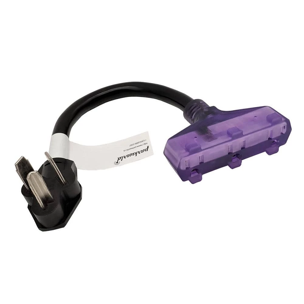 1 ft. 10/3 3-Wire 30 Amp 125-Volt Dryer 3-Prong NEMA 10-30P to 3x 5-15R Tri-Outlets Adapter Cord by parkworld 3 1 ft. 10/3 3-Wire 30 Amp 125-Volt Dryer 3-Prong NEMA 10-30P to 3x 5-15R Tri-Outlets Adapter Cord by parkworld
