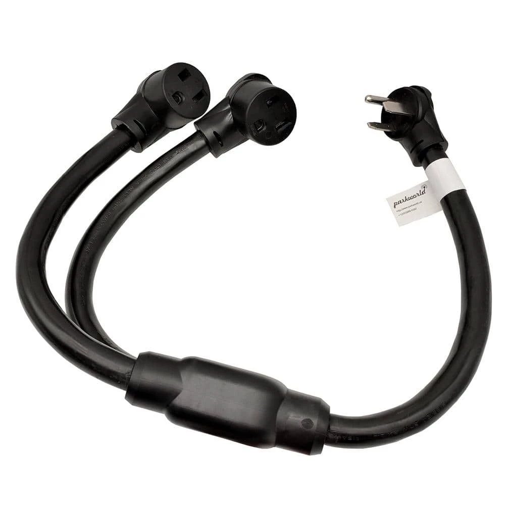 3 ft. 6/3 STW 3-Wire Welder 50 Amp 6-50 Splitter Cord NEMA 6-50P Plug to (2) 6-50R Receptacle Y Adapter Cord by parkworld 4 3 ft. 6/3 STW 3-Wire Welder 50 Amp 6-50 Splitter Cord NEMA 6-50P Plug to (2) 6-50R Receptacle Y Adapter Cord by parkworld - Image 2