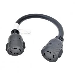 1.5 ft. 10/4 4-Wire 30 Amp 125/250-Volt NEMA L14-30R to L14-30R Felmale to Female Transfer Switch Inlet Adapter Cord by parkworld