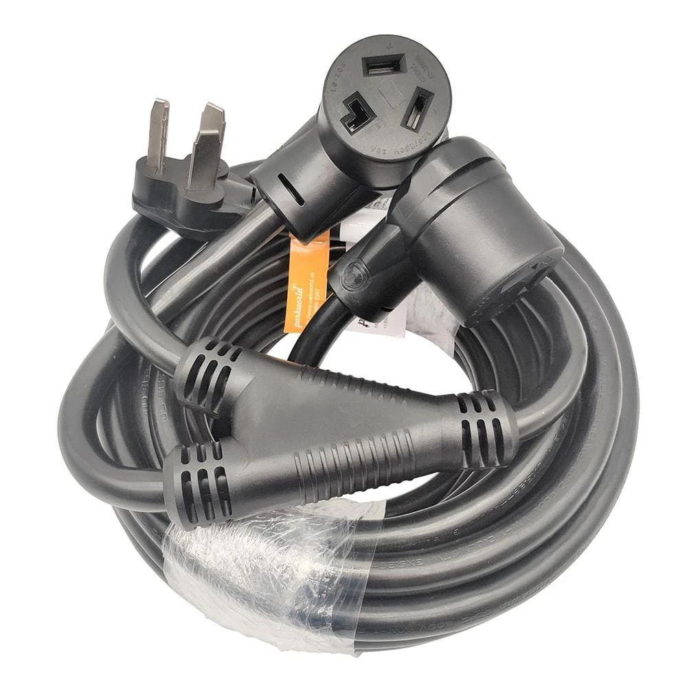 35 ft. 10/3 3-Wire Dryer 30 Amp 125-Volt/250-Volt 3-Prong NEMA 10-30P Plug to (2) 10-30R Receptacle Y Splitter Cord by parkworld 3 35 ft. 10/3 3-Wire Dryer 30 Amp 125-Volt/250-Volt 3-Prong NEMA 10-30P Plug to (2) 10-30R Receptacle Y Splitter Cord by parkworld